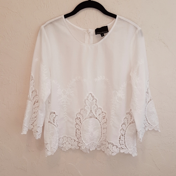 Cynthia Rowley Tops - Edwardian Lace Eyelet Cynthia Rowley Blouse M